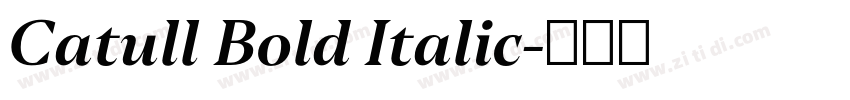 Catull Bold Italic字体转换